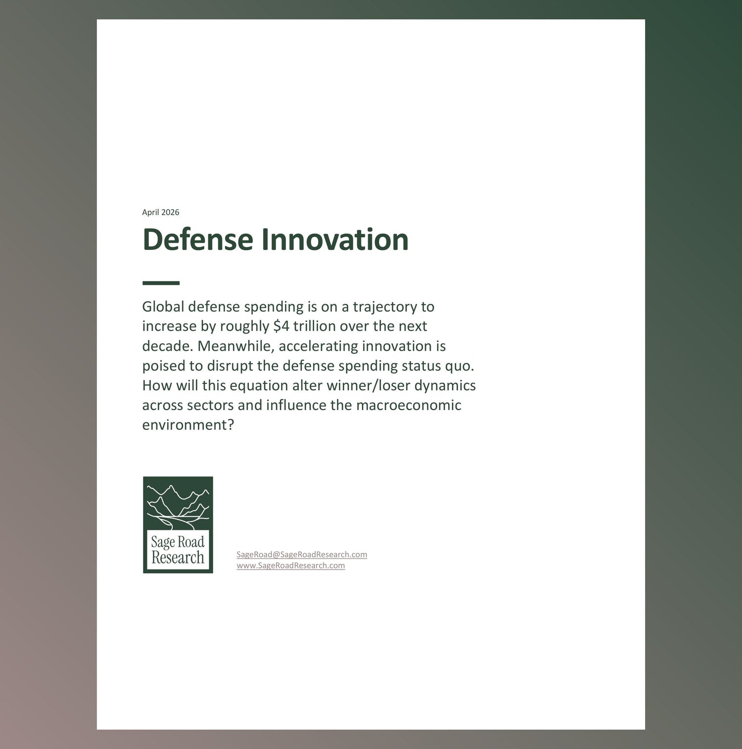 DEFENSE INNOVATION